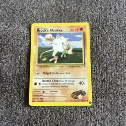 Pokemon Brock's Mankey Gym Heroes 068/132 Common 40 HP Regular English - Image 1
