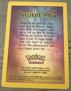 # Ancient Mew Promo Detail Card Insert Pokemon TCG WoTC Vintage NM - Image 1