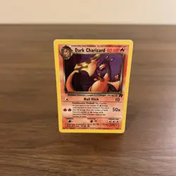 Pokemon Dark Charizard Holo Rare TCG Unlimited Card 4/82 MP Condition - Image 1