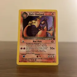 Pokemon Dark Charizard Holo Rare TCG Unlimited Card 4/82 MP Condition - Image 4