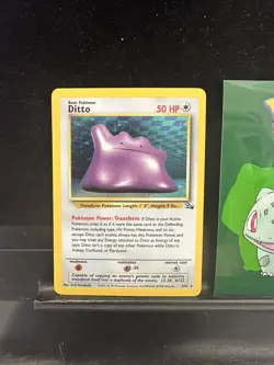 Pokemon Card Ditto Fossil Set #3/62 Holo 1999 081💎NM ++💎 - Image 2