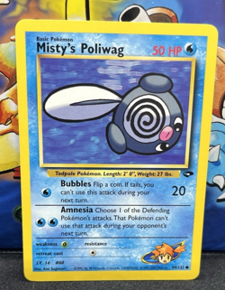 Vintage Pokemon TCG Misty's POLIWAG 89/132 - Gym Challenge - NM-F/S - Image 1