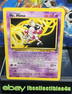 Mr. Mime 27/130 Near Mint Base Set 2 Rare Non Holo Vintage Pokemon TCG FREE SHIP - Image 1