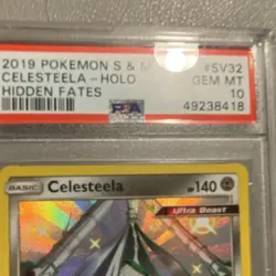 Pokemon Celesteela SV32/SV94 Shiny Holo Rare Hidden Fates PSA 10 2019 - Image 2