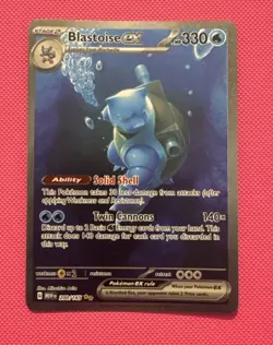 Pokemon Blastoise ex 200/165 SIR Scarlet & Violet 151 NM Full Art - Image 1