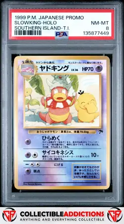 1999 Pokemon Japanese Promo Slowking-Holo Southern Island-T.I. PSA 8 - Image 1