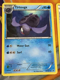 D928 POKEMON TCG NOBLE VICTORIES COVER FOSSIL 90 TIRTOUGA 25 LP - Image 2