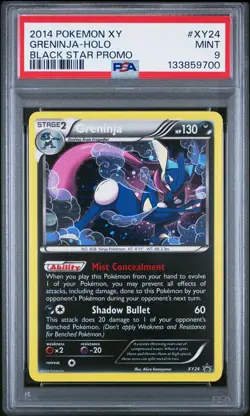 2014 POKEMON XY BLACK STAR PROMO #XY24 GRENINJA-HOLO PSA 9 - Image 1