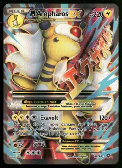M Ampharos EX (88 Full Art) 88/98 XY - Ancient Origins Pokemon TCG - Image 1