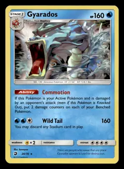 Gyarados 20/70 Rare Dragon Majesty Holo Pokemon NM - Image 1