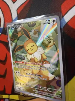 Pokemon TCG Eevee SVP Promo Scarlet & Violet 173 Sleepy Eevee Black Star NM/ LP - Image 2