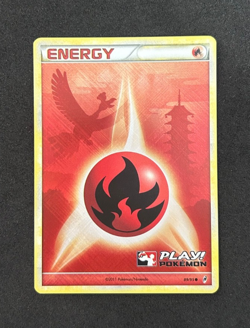 2011 POKEMON CALL OF LEGENDS PLAY! POKEMON 89/95 FIRE ENERGY CROSSHATCH HOLO LP - Image 1