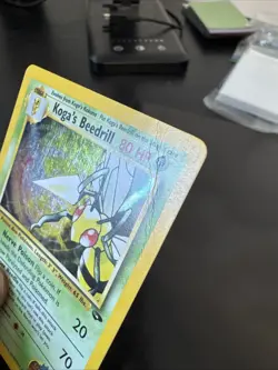 Pokemon TCG Koga's Beedrill Gym Challenge Holo Rare 9/132 Creased - Image 2
