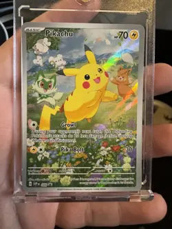 Pokemon TCG Paldea Adventure Chest SVP 088 Pikachu Black Star Promo - Image 1