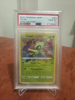 CELEBI #9 - 2020 POKEMON SWSH VIVID VOLTAGE 009/185 PSA 10 - Image 1