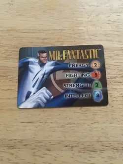 Classic OverPower IQ Mr. Fantastic Hero Card VERY RARE MINT - Image 1