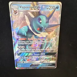 Pokemon TCG Vaporeon GX SM172 Promo Full Art Holo English 210HP Promo Card - Image 1