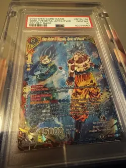 2020 DBS Card Game Son Goku & Vegeta, Apex of Power -secret Rare PSA 10 - Image 2