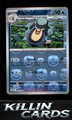 Palpitoad (Master Ball Pattern) 020/086 Pokemon Common SV: Black Bolt Card NM - Image 1