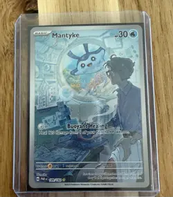 Pokemon Mantyke 189/182 SV04 Paradox Rift Illustration Rare Full Art Holo Card - Image 1