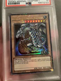 2022 Yu-Gi-Oh! Blue-Eyes White Dragon Ultra Rare 1st Edition HAC1-EN001 PSA 10 - Image 2