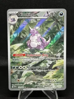 Nidoking 174/165 Scarlet & Violet 151 Illustration Rare Pokemon Card TCG NM/M - Image 1