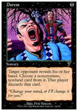 1x Duress - Foil 7th Edition Moderately Played, English Mtg Magic - Image 1