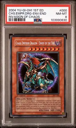 PSA 8 YuGiOh Chaos Emperor Dragon Envoy Of End 1st Edition IOC 2004 #000 💫🔥 - Image 1