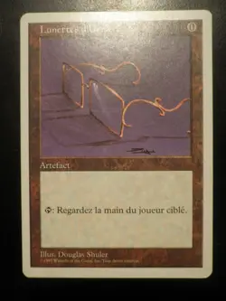 mtg Glasses of Urza MISPRINT FRENCH vf fr 0 mana cost Lunettes d'Urza 1997 5 th - Image 1