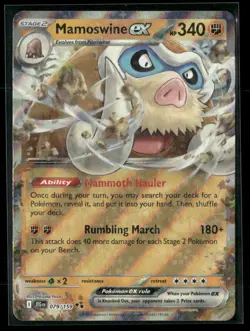 Pokemon Scarlet & Violet Journey Together Mamoswine ex Double Rare #79/159 - Image 1