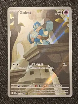 Golett 122/086 Illustration Rare Holo Black Bolt NM Pokemon TCG - Image 1