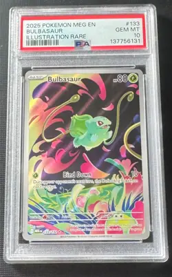 Bulbasaur Mega Evolution Illustration Rare - PSA 10 - GEM MINT – Pokemon TCG - Image 1