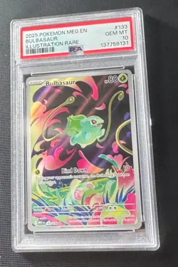 Bulbasaur Mega Evolution Illustration Rare - PSA 10 - GEM MINT – Pokemon TCG - Image 2