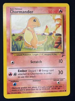 Pokemon Charmander Common Base Set 2 069/130 NM - Image 1