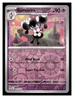 Gothorita Reverse Holo - SV02: Paldea Evolved 091/193 -Uncommon- Pokemon NM - Image 1