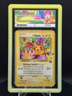 🎂⚡ Pokemon TCG – Birthday Pikachu #24 – Celebrations – Black Star Promo – ACE 9 - Image 1