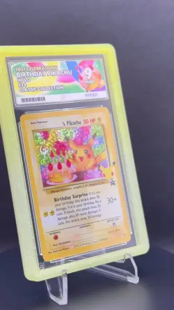 🎂⚡ Pokemon TCG – Birthday Pikachu #24 – Celebrations – Black Star Promo – ACE 9 - Image 2