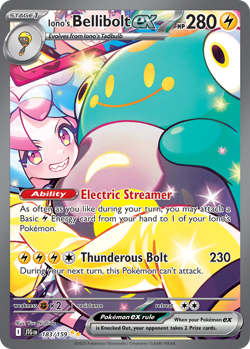 Iono's Bellibolt ex 183/159 Journey Together Pokemon NM - Image 1