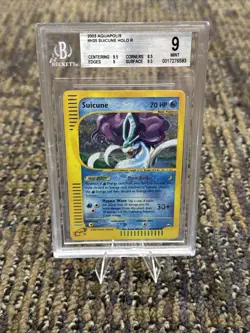 2003 Pokemon Aquapolis Suicune Holo #H25 BGS 9 With Sub Grades! - Image 1