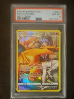 2022 Pokemon SWSH Lost Origin Charizard Trainer Gallery #TG03/TG30 PSA 8 - Image 1