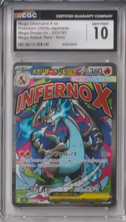 Mega Charizard X ex Pokemon (2025) Japanese Mega Dream ex - 223/193 Gem Mint 10 - Image 1