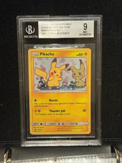 Pikachu #SM162 Pokemon Sun & Moon Black Star Promo 2019 BGS 9 Mint - Image 1