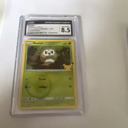 Pokemon Rowlet 7/25 McDonald's Collection Promo Holo CGC 8.5 60HP English - Image 1