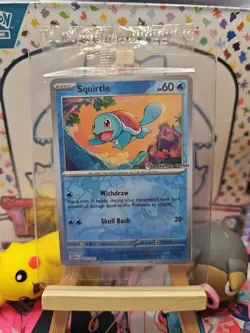 Pokemon Center Stamped Reverse Holo Squirtle Promo 007/165 151 Sealed - Image 1
