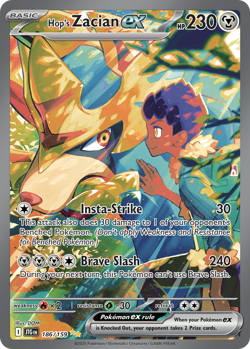 Hop's Zacian ex 186/159 Special Illustration Rare Journey Together Pokemon NM - Image 1