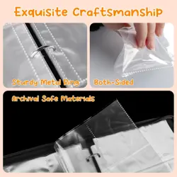 Card Binder 9 Pocket Collectible Trading Cards Storage with 50 Removable Slee... - Image 5