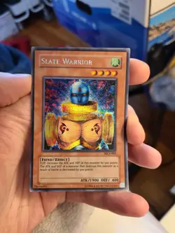 Yugioh Slate Warrior WC4-003 Prismatic Secret Rare - Image 1