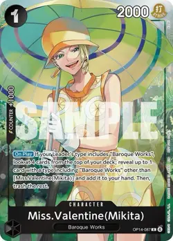Miss.Valentine Mikita Dash Pack Promo OP14-087 One Piece TCG English - Image 1
