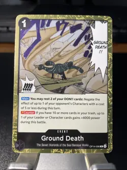 Ground Death OP14-096 Rare Holo One Piece Azure Sea's Seven - Image 1