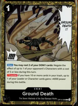 Ground Death OP14-096 Rare The Azure Sea's Seven Foil NM One Piece OP14 - Image 1